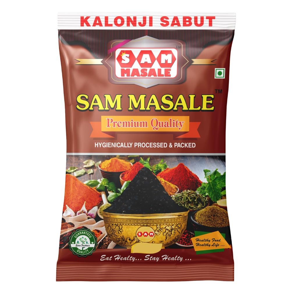 SAM Masale  Premium Kalonji (Nigella) | 100% Natural Indian Superfood | Adds Flavour to Curries | Supports Hair Growth | 250gm