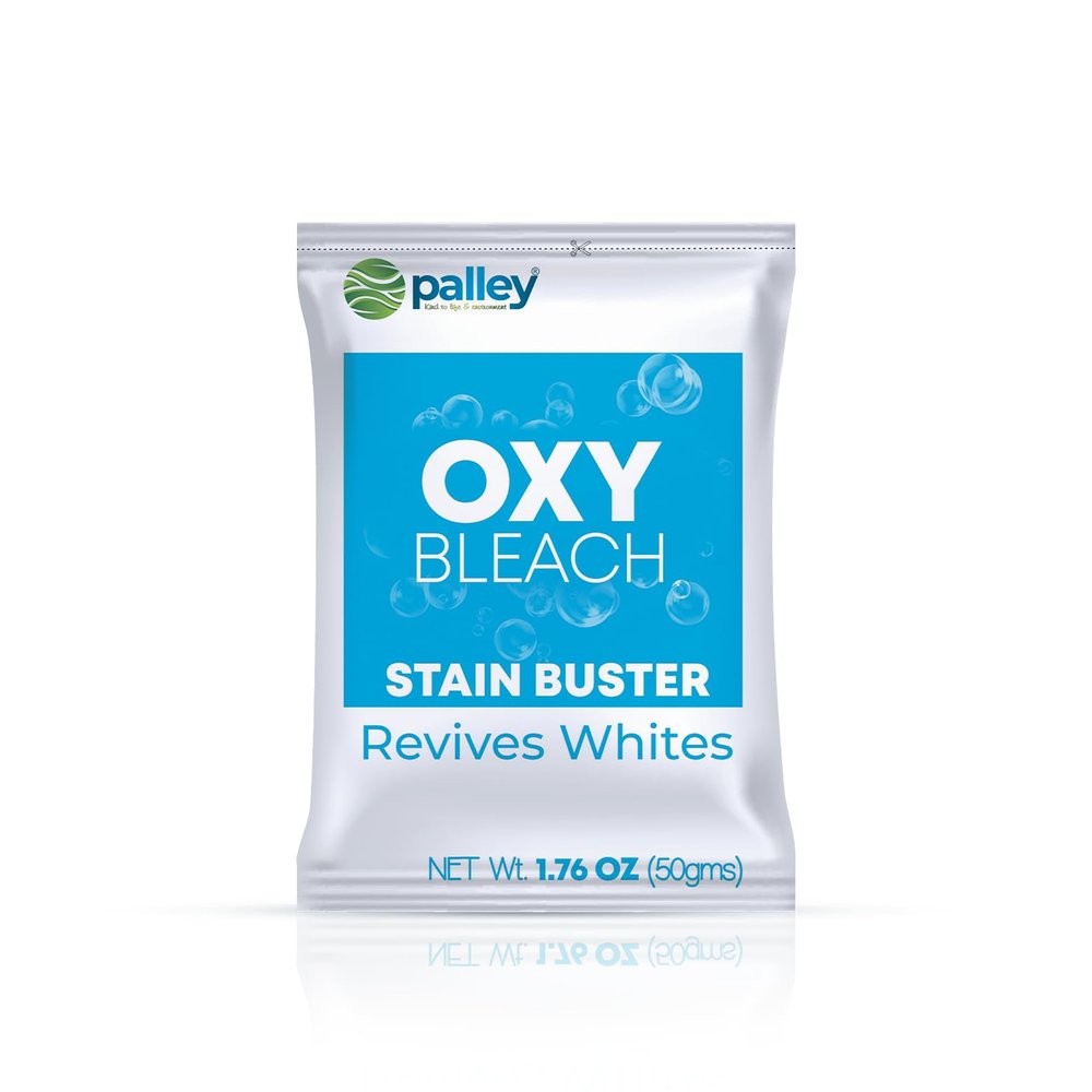 Palley OXY Bleach Stain Buster for Bright & Fresh Fabric | Pack of 8 (50 gm)