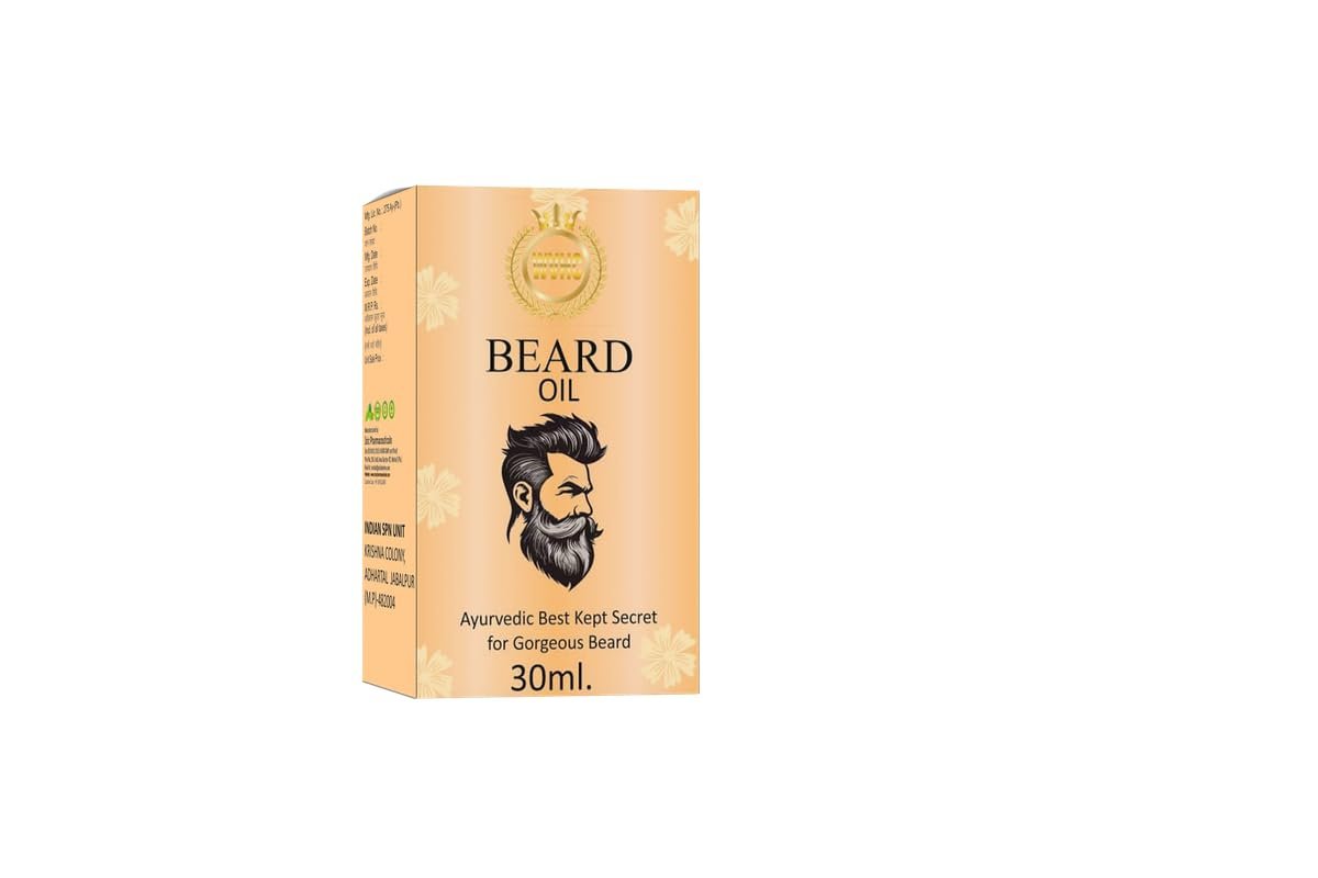Beard Growth Oil More Beard Growth, With Redensyl, 8 Natural Oils including Jojoba Oil, Vitamin E, Nourishment & Strengthening, No Harmful Chemicals - 90ML