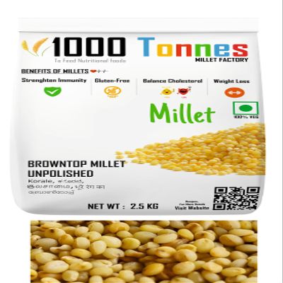 1000 Tonnes -2.5 Kg pack Unpolished Browntop Millet (EXPORT QUALITY) - Browntop Millet, Korale, Kulasaamai | millets |millet keeps body healthy