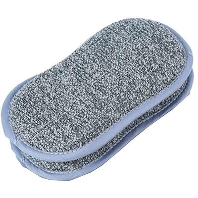 LISHER Innovative Multi-Purpose Scrub Sponge Pad,Non-Scratch Microfiber Reusable Sponges,Heavy Duty Scrubber for Kitchen Cleaning Dishes Non-Scratch Microfiber Sponge,Effortless Cleaning (Pack of 1)