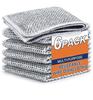 Multipurpose Wire Dishwashing Rags for Wet and Dry Stainless Steel Scrubber Non-Scratch Wire Dishcloth for Washing Dishes Sinks Counters (6) view 1