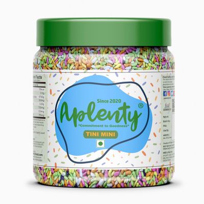 Aplenty, Mint Coated Fennel Seeds (Colorful Tini Mini Saunf) - 250g Jar Pack | Mouth Freshener/Mukhwas