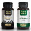 Aayuworld Moringa and Shilajit Capsules | 450mg 60 Capsules | Nutritional Supplement | Boost Stamina, Energy and Power (Combo of 2) view 1
