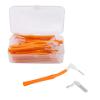 25 Pcs Interdental Brush for Teeth, Can Be Replaced L-Shape Interdental Brush Flosser for Teeth Clean Toothbrush Seam Brush Brush Orthodontics (Orange) view 1