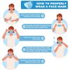 Disposable Surgical 3Ply Unisex Mask - Ultra Soft Fabric Wide Ear Loop, Comfortable, Inbuilt Plastic Coated Nose Pin, CE and ISO Certified, Convenient Box Pack, 100 PC (Medical Blue Color) view 4