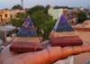 7 Chakra Crystal Pyramid Seven Chakra Gemstone Pyramid, Seven Chakra Pyramid for Energy Balance and Healing,Home Dcor, Seven Chakra Pyramid 50-60MM view 3