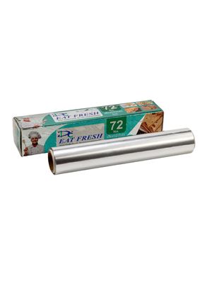 Dc EAT FRESH Aluminium Foil 72 Meters 10 + Microns Silver Foil for Kitchen Use Perfect for Cooking, Baking, Parchment & Wrapping Paper