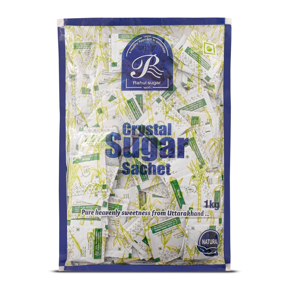 Rahul White Sugar Sachets, (5G Each X 2000Pcs) Pack, Pure and Chemical Free for White Sugar Sachets Baking Sugar Sachets White Pouch (10kg)