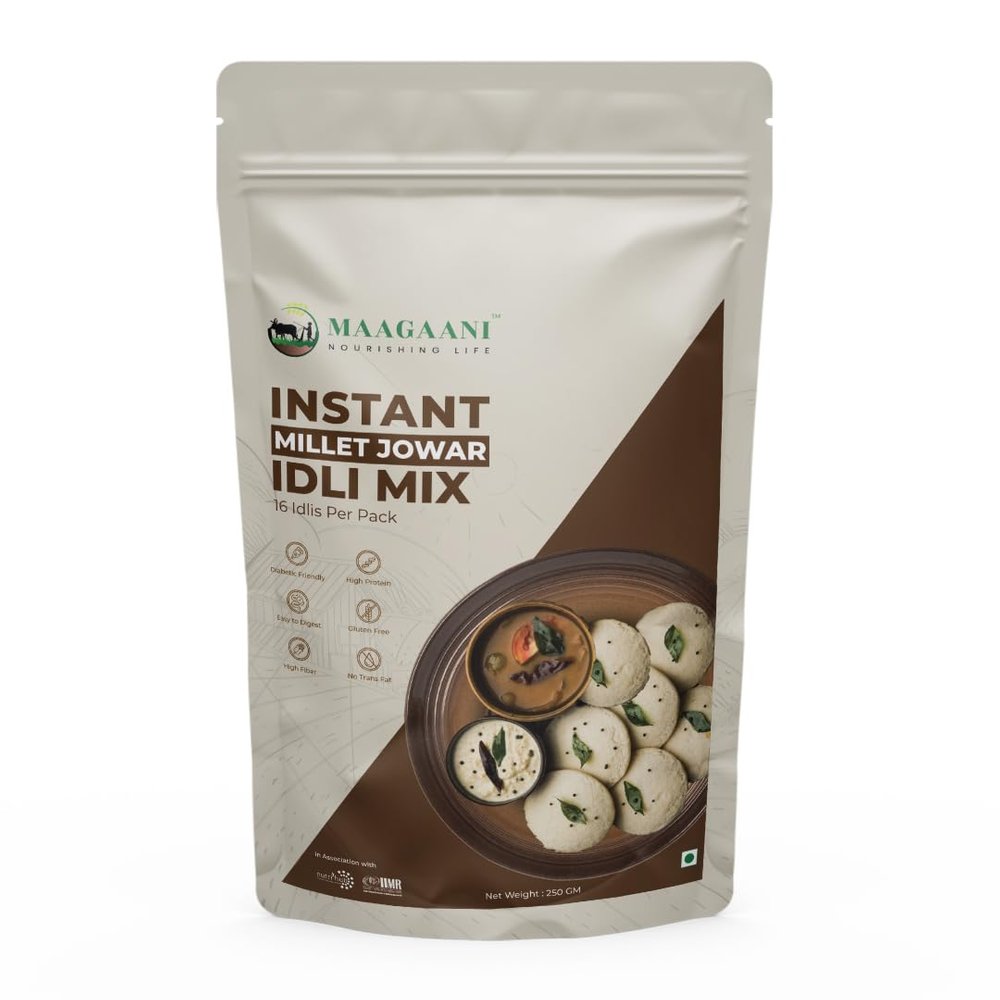 250g Maagaani Instant Millet Jowar Idli Mix Gluten-Free, Quick & Easy, High-Protein Breakfast