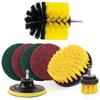 BELARO Power Drill Scrubber Brush Set 8Pcs, Drill Brush Attachment Set, Scrubber Brush Scrub Pads for Bathroom Surfaces, Floor, Tub, Shower, Grout, Tile (Without Drill Machine) (1) view 1