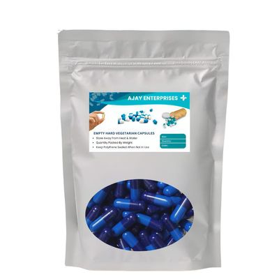AJAY ENTERPRISES Empty Vegetarian Capsules (Pack of 1000) (Dark Blue-Light Blue, SIZE 00 (1000 MG))