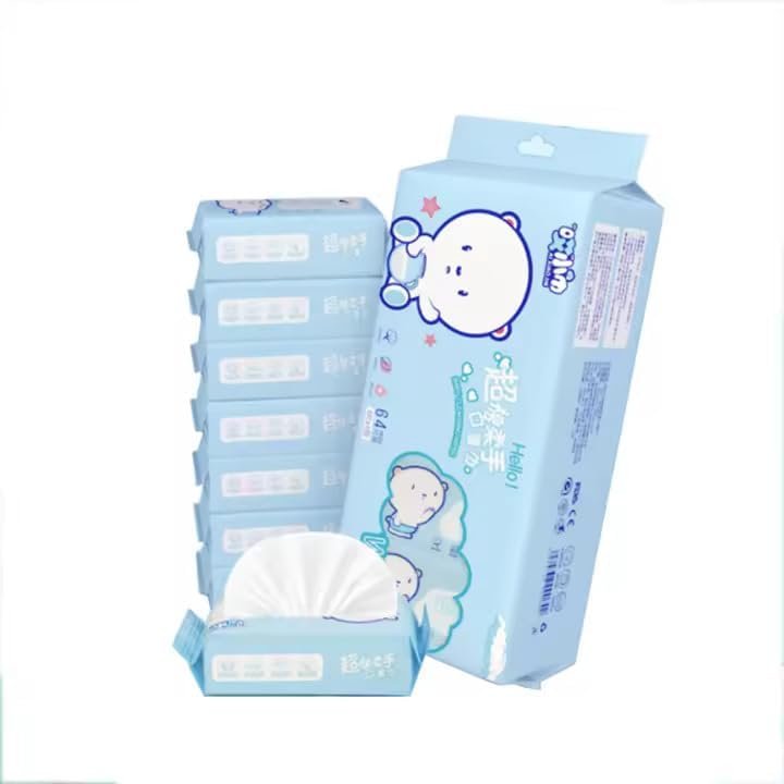 BOXOZA Fresh Feel Flushable Wet Wipes, Adult Wet Wipes, 8 Flip-Top Packs, 42 Wipes Per Pack, Packaging May Vary PACK OF 2