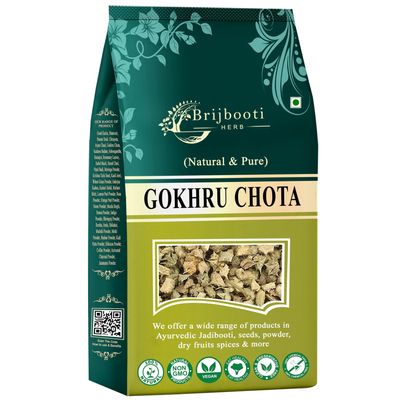 Brijbooti Gokhru Chota 200 Gram - Gokshura - Tribulus Terrestris Seeds - Small Caltrops - Gokhru Seeds | FSSAI, GMP, ISO Certified
