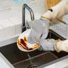 LUIE TEK LIYA Wire Dishwashing Gloves, Kitchen & Household Cleaning Gloves, Heat Insulating & Waterproof, Reusable, Silver view 1