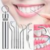 7-in-1 Stainless Steel Teeth Cleaning Kit  Portable Dental Hygiene Tools Set with Toothpicks, Flosser & Picks for Travel, Picnic, Camping. view 1