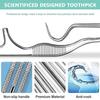 7-in-1 Stainless Steel Teeth Cleaning Kit  Portable Dental Hygiene Tools Set with Toothpicks, Flosser & Picks for Travel, Picnic, Camping. view 4