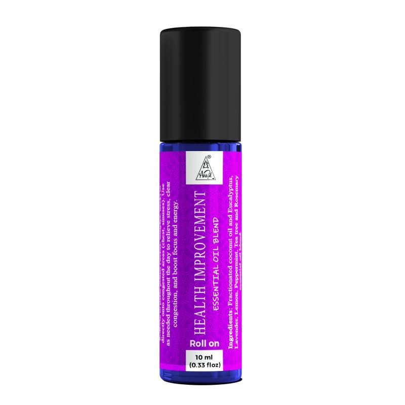 Anshil Health Improvement Essential Oil Blend Roll-On | Boost vitality and enhance well-being | Energized with Reiki | Aromatherapy Roll-On (10ml)