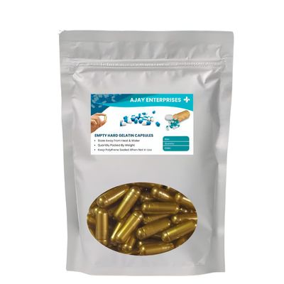 AJAY ENTERPRISES Empty Vegetarian Capsules (Pack of 5000) (Golden, SIZE 00 (1000 MG))