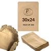 PackPro Eco-Friendly Food Grade Paper Bags | Brown Square Flat Bottom Grocery & Takeaway Bags | Biodegradable, Reusable & Compostable Snack Packing Bags for Food Delivery pack of (300, 30X24CM) view 1
