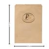 PackPro Eco-Friendly Food Grade Paper Bags | Brown Square Flat Bottom Grocery & Takeaway Bags | Biodegradable, Reusable & Compostable Snack Packing Bags for Food Delivery pack of (100, 21X15CM) view 2