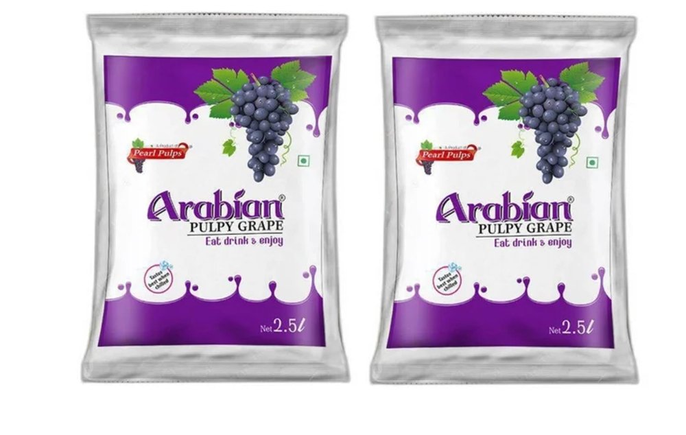 Arabian pulpy grape juice 2 packets x 2.5 litres each | Sweetened Grape pulp juice