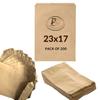 PackPro Eco-Friendly Food Grade Paper Bags | Brown Square Flat Bottom Grocery & Takeaway Bags | Biodegradable, Reusable & Compostable Snack Packing Bags for Food Delivery pack of (200, 23X17CM) view 1