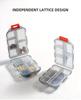 DALVADI Double Layer Pill Organizer Pill Case with 10 Compartments Portable Mini Travel Pills Box Medicine Carry Box Seal Storage Container Holder for Outdoor Camping Home Travel view 2