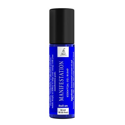 Anshil Manifestation Essential Oil Blend Roll-On | Align intentions and attract abundance | Energized with Reiki | Aromatherapy Roll-On (10ml)