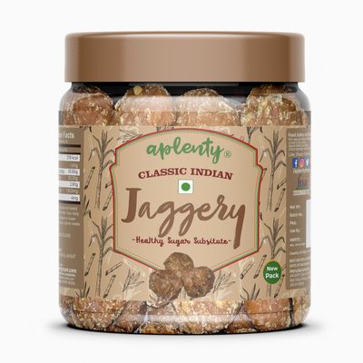 Aplenty Sugarcane Jaggery 400gm Natural Gur, Bheli, Gud, Nattu Vellam, Gudh [Pure, Natural, No Preservatives Added]
