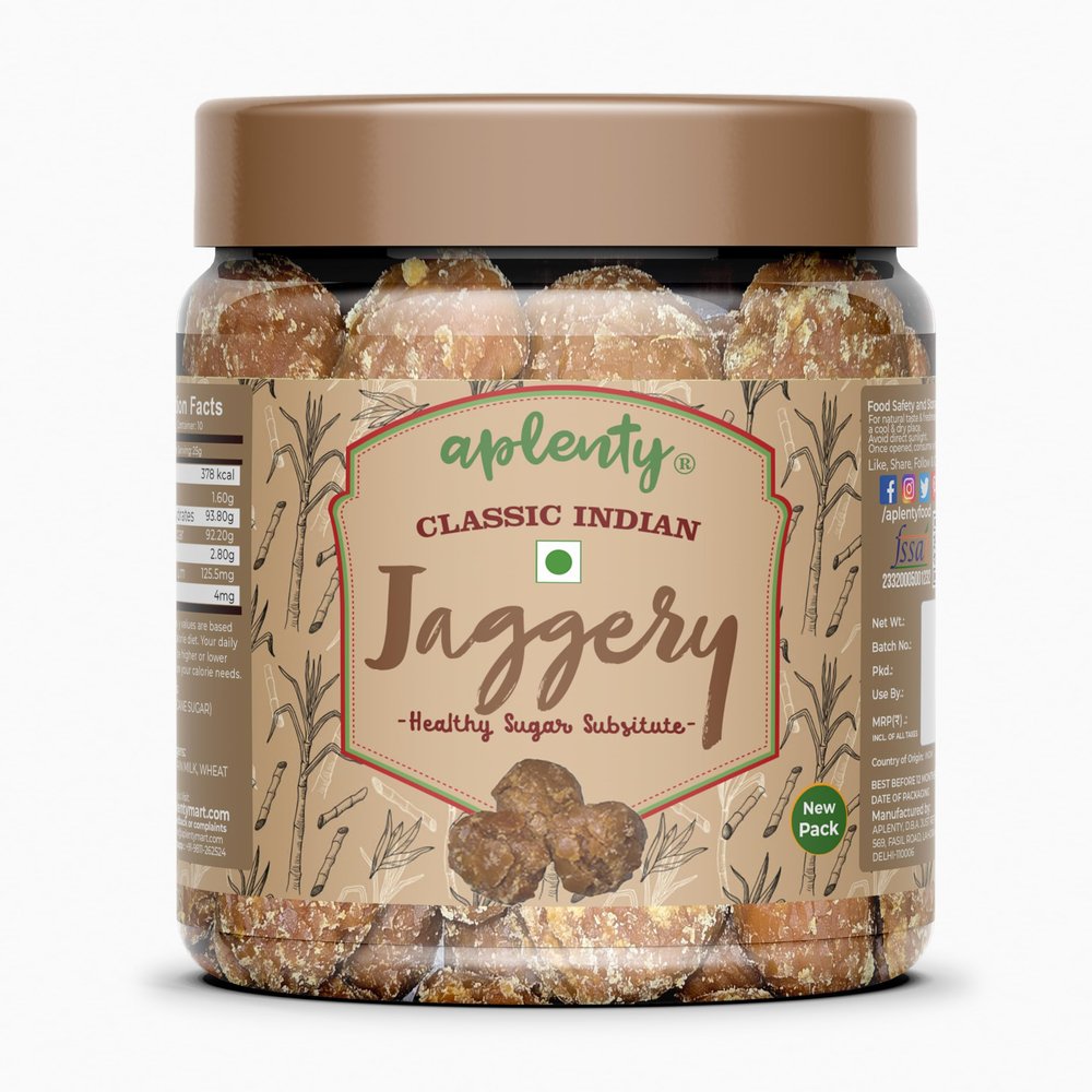 Aplenty Sugarcane Jaggery 200gm Natural Gur, Bheli, Gud, Nattu Vellam, Gudh [Pure, Natural, No Preservatives Added]