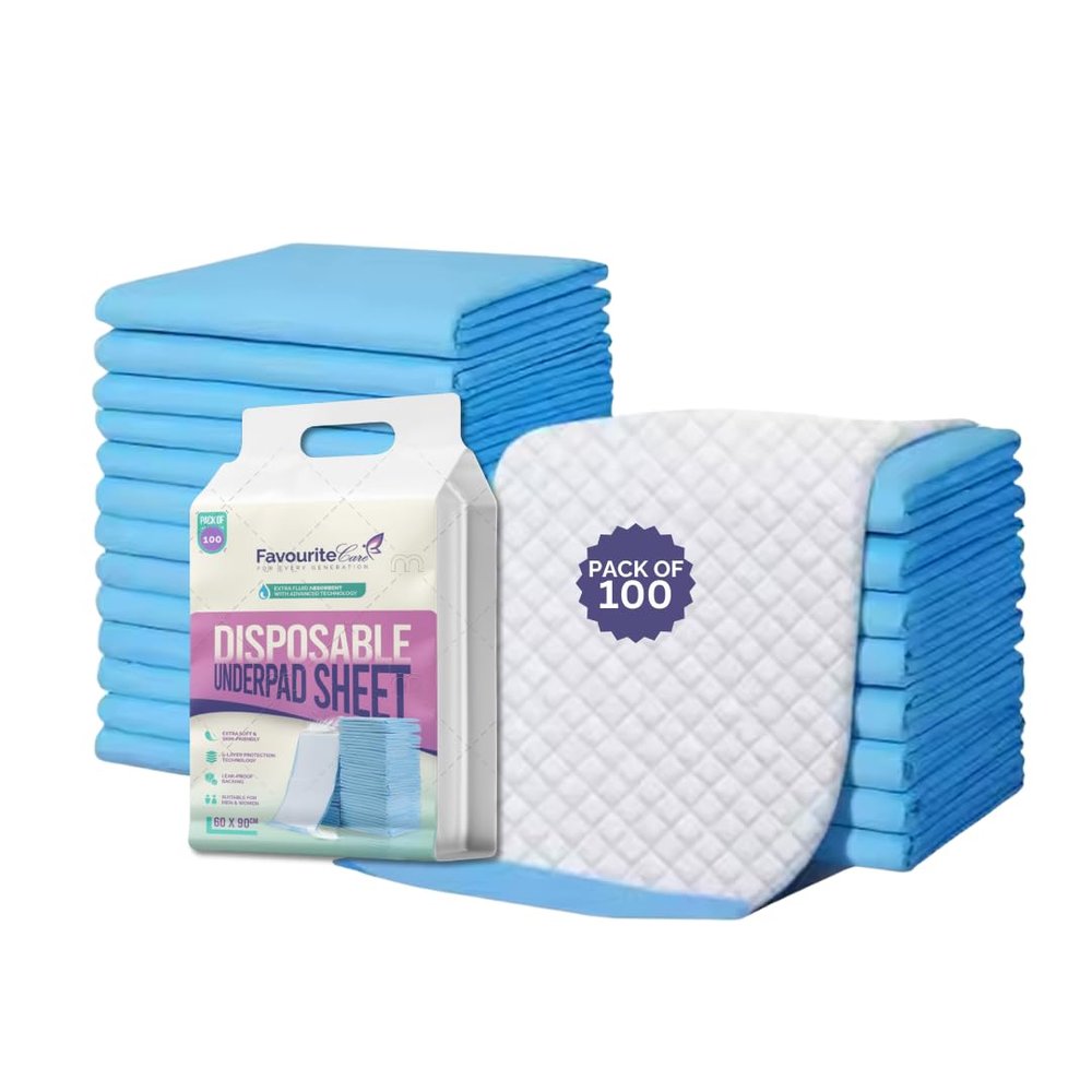 Favourite Care Professional Adult Underpads - 90x60 cm, 100 Pcs | Extra Absorbent for Hospitals and Home Care