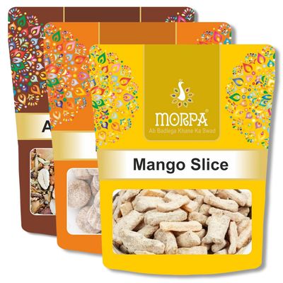 Almond Dry Fruit Delight Assorted Digestive Mouth Freshner, Digestive Hing Tikki (Peda) Churan, Natural Dried Mango Slices Rich in Antioxidants (200g each) | Healthy Digestion | After-Meal Snack
