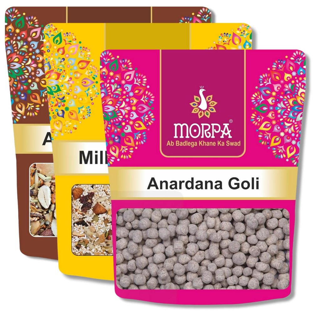 Almond Dry Fruit Delight Assorted Digestive Mouth Freshner, Dried Anardana Goli Churan,Millet Mukhwas Mix of Almonds, Seeds and Fruits for Fresh Breath and Gut Health (200g each) | After-Meal Snack