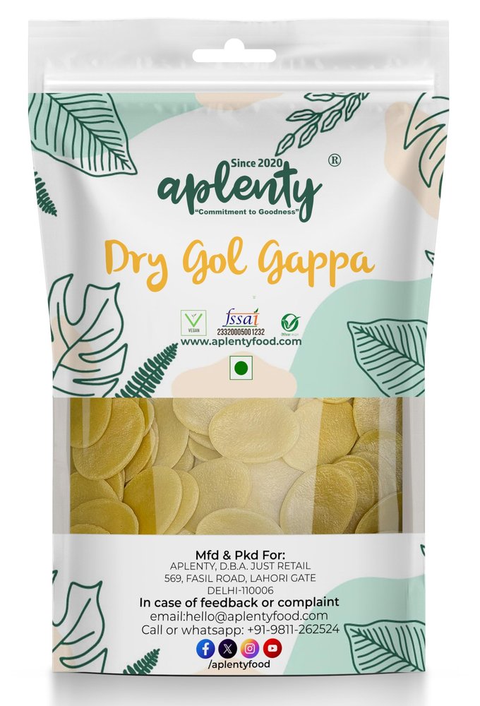 Aplenty Dry Gol Gappa/Pani Puri/Puchka Wheat Snack Pellets | Ready To Fry Atta Golgappa Papad - 900gm