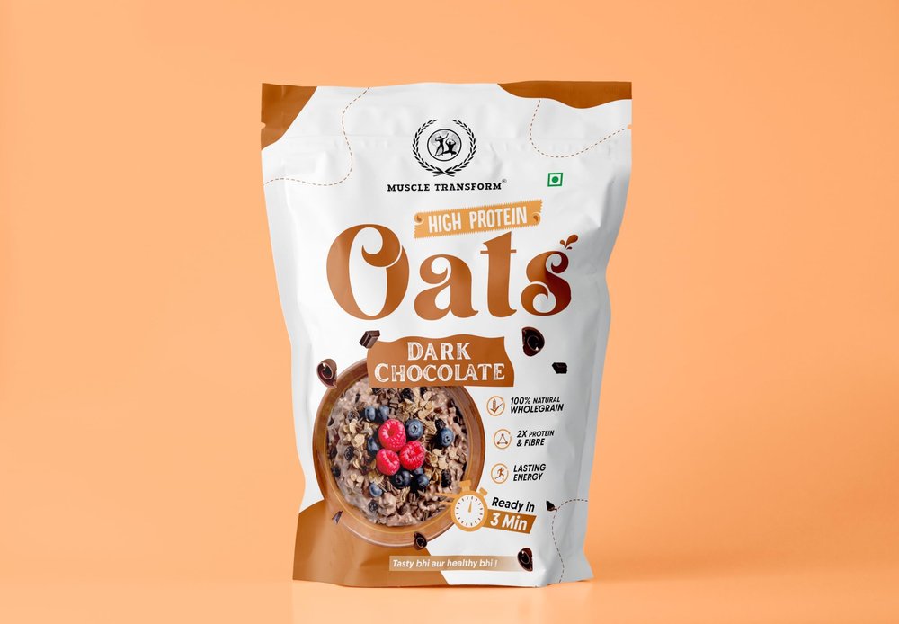 Muscle Transform High-Protein Muesli Breakfast Cereal with Fibre Perfect for Breakfast, Baking, and Smoothies | Power Breakfast | Ready to Eat (900 Grams, Oats Dark Chocolate)