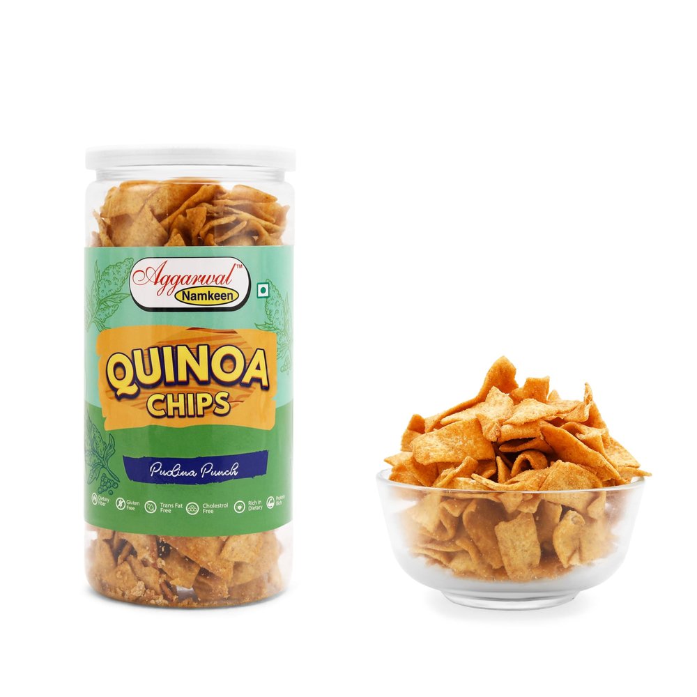 Cream & Onion Quinoa Chips  Gluten-Free, High-Protein Snack Made with Real Quinoa  Smooth, Savory Cream & Onion Flavor with a Crispy Crunch  150g Pack