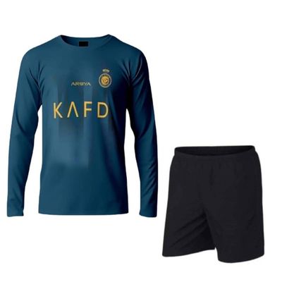 Al-Nassar Full Sleeve Sports Football Jersey Set 2024 for Kids and Men(Large 40,Multicolor-1)