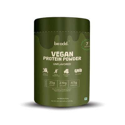 Be Odd Vegan Protein Powder | Quality Pea Protein Isolate | Sugar-Free, Easy to Digest |100% Natural Plant Protein | For Men & Women | 25gm per serving