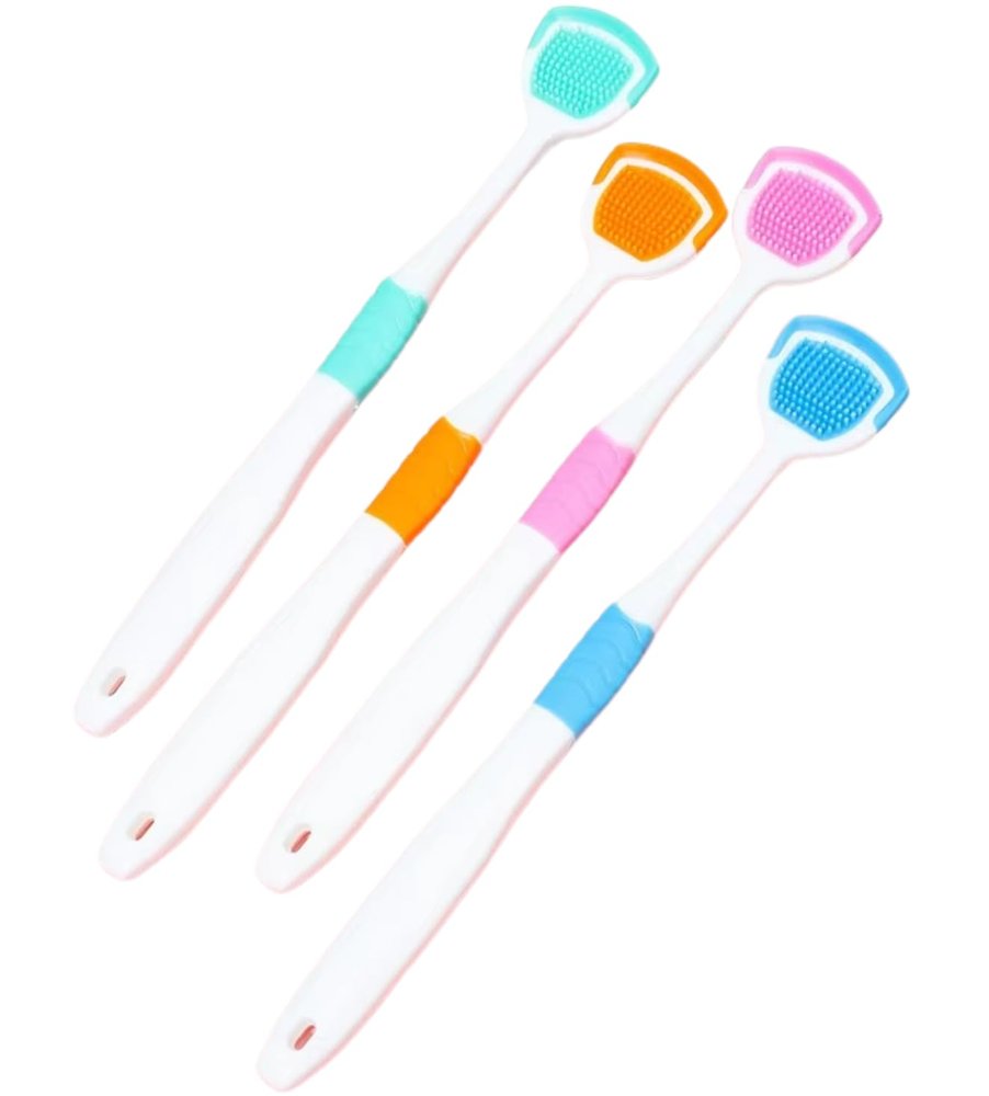 DIALDRCARE Tongue Scraper for Adults, Tongue Cleaners for Reduce Bad Breath, Oral Dental Scraper - Fresher Breath (MULTI)