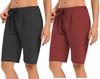 Women's Casual Cotton Shorts,Relaxedfit Shorts, Summer Shorts, Above Knee Length Shorts, Gym Shorts, Combo Shorts with Adjustable Waistband Pack of 2 (in, Alpha, S, 2, Black,Maroon) view 1