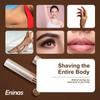 ENINAS Eyebrow Trimmer for Women, 3 in 1 Rechargeable Facial Hair Remover with Replaceable Heads, Professional Painless Personal Hair Removal Eyebrow Razor with Indicator Lights, (Brown) view 4