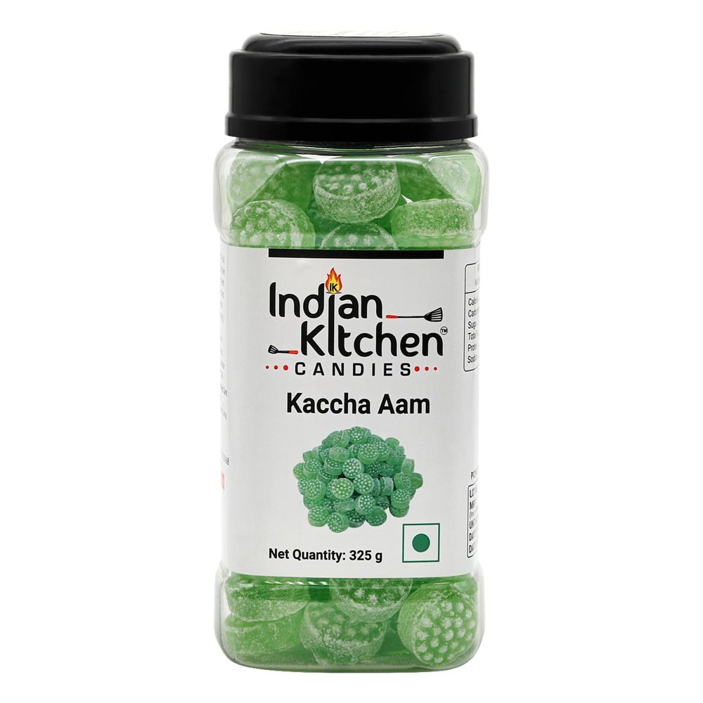 Indian Kitchen Kaccha Aam Candy 325g | Experience the Tangy, Sweet Burst of real Raw Mango Flavor | Nostalgic Indian Candy Loved by All Ages | Perfect for Anytime Snacking and On-the-Go Treats