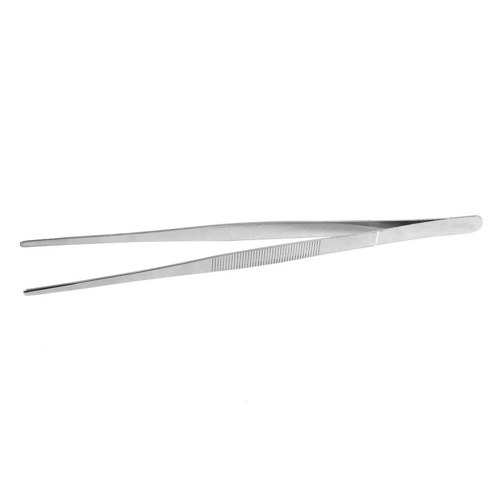 BAZPUR MART Cooking Tweezer Kitchen Tweezers Garden Kitchen Tool Stainless Steel Silver Kitchen Plating Tweezer Jewelry Making for Laboratory Crafts Repairs'$