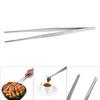 BAZPUR MART Cooking Tweezer Kitchen Tweezers Garden Kitchen Tool Stainless Steel Silver Kitchen Plating Tweezer Jewelry Making for Laboratory Crafts Repairs'$ view 3