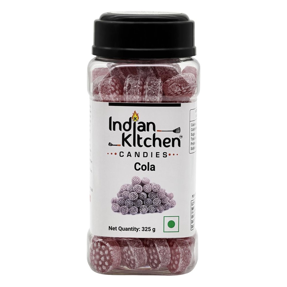 Indian Kitchen Cola Candy 325g | Experience the Refreshing, Fizzy, and Sweet Cola Flavor | Nostalgic Candy Loved by All Ages | Perfect for Anytime Snacking and On-the-Go Treats