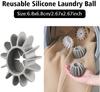 2Pcs Reusable Laundry Ball White Gray Laundry Dryer Balls for Laundry Clothes Fabrics Reduce Wrinkles Silicone Tidy Clothes Deep Cleaning Anti-Winding view 2