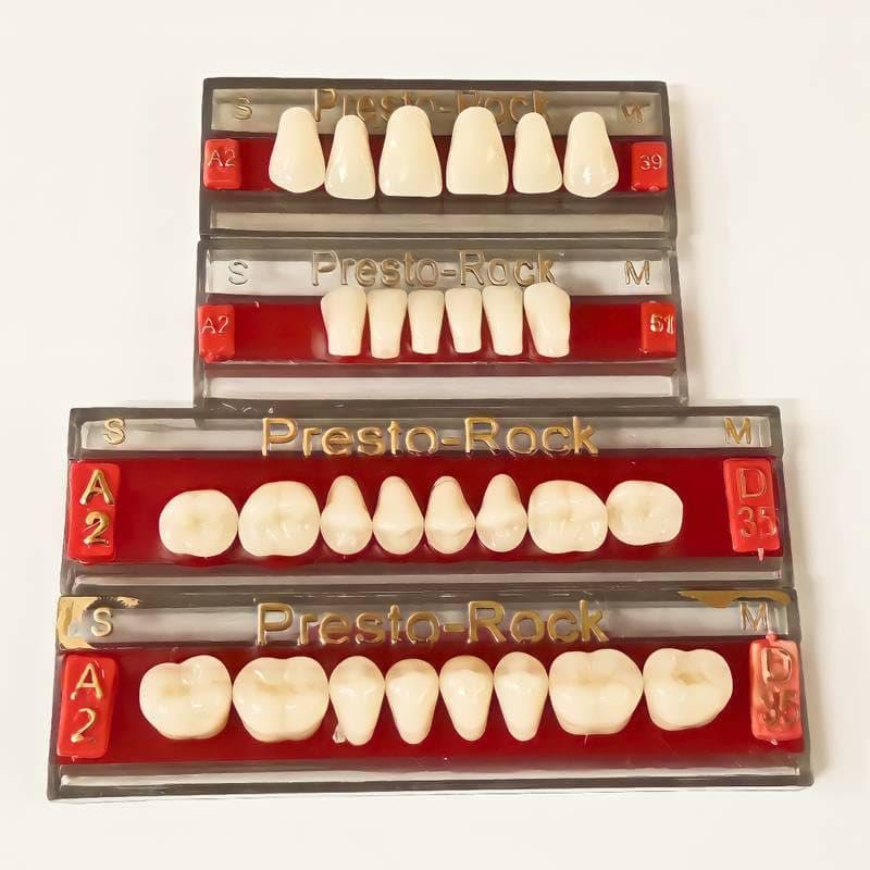Dental Acrylic Teeth Kit 15 Size A2 Shade/Pack Of 1 Set/Acrylic Denture Teeth Set A2 (15 Size)