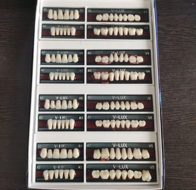 Dental Acrylic Teeth Kit 25 Size A2 Shade/Pack Of 1 Set/Acrylic Denture Teeth Set A2 (25 Size)