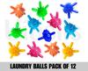 Uiosils -12 Pcs Silicone Laundry Balls for Washing Machine  Scrubbing & Dryer Balls for Top Load & Front Load Washers for Cleaning Clothes Laundry Ball (New Pattern, Pack of 12) view 2